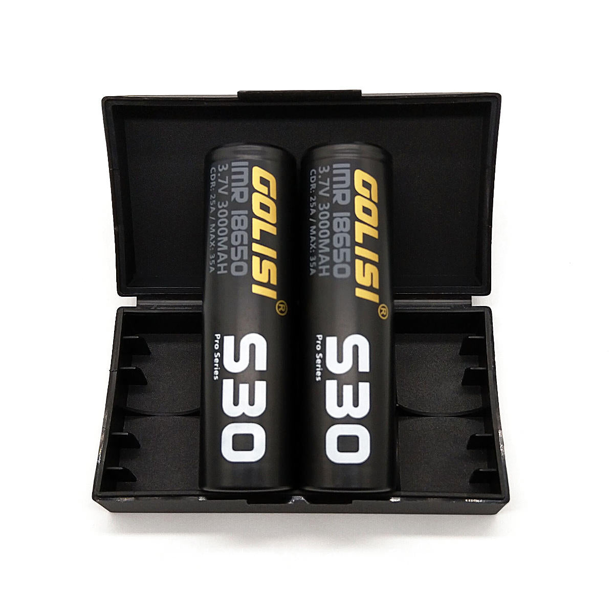 golisi s30 18650 3000mah 35a max batteries with case (2pcs/pack) golisi s30 18650 3000mah 35a max batteries with case (2pcs/pack)