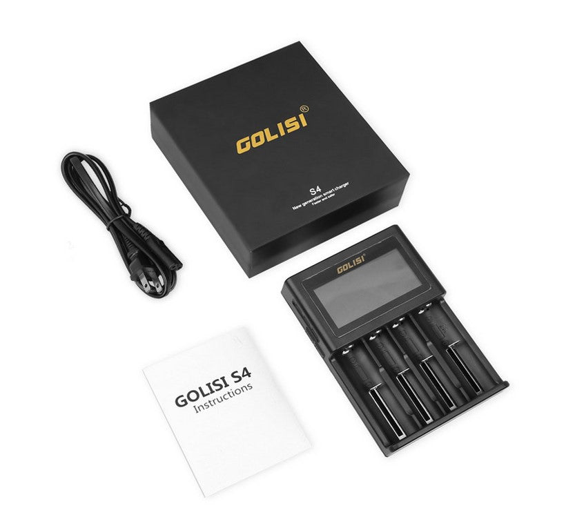 golisi s4 smart charger with lcd screen (4 bay) golisi s4 smart charger with lcd screen (4 bay)